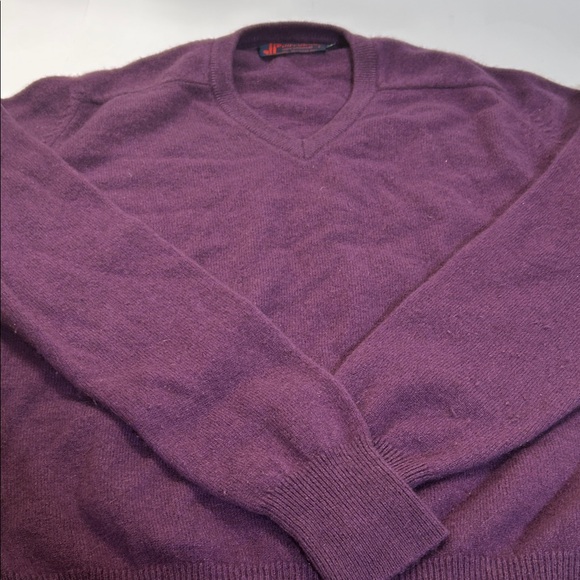 Purple Cashmere Men's Sweater - Picture 6 of 16